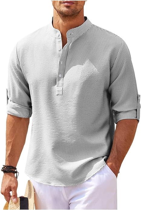 Marvin | Men’s Casual Shirt - Relaxed Fit - Lightweight Cotton - Versatile Style - Image 7
