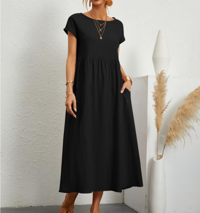 Sylvia | Elegant Relaxed Fit Midi Dress - Image 4