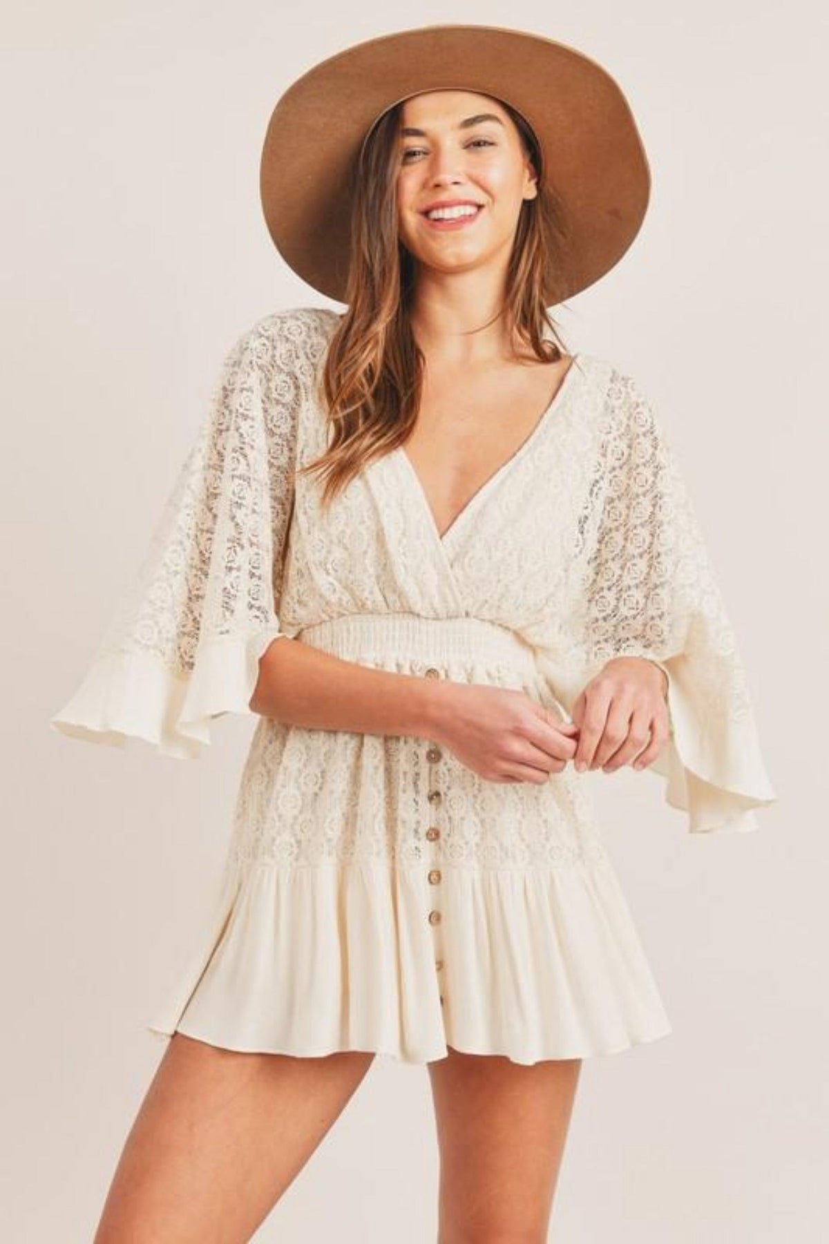 Kara | Romantic Mini Lace Dress for Effortless Elegance - Image 2