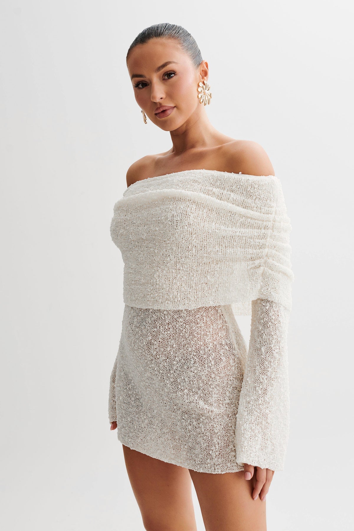 Lucy | Women's Off-Shoulder Mini Dress - Image 1