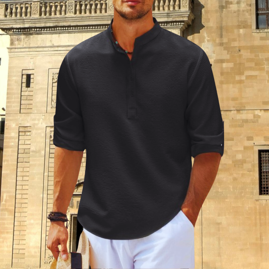 Christopher | Elegant Up Collar Shirt with Timeless Style - Image 3