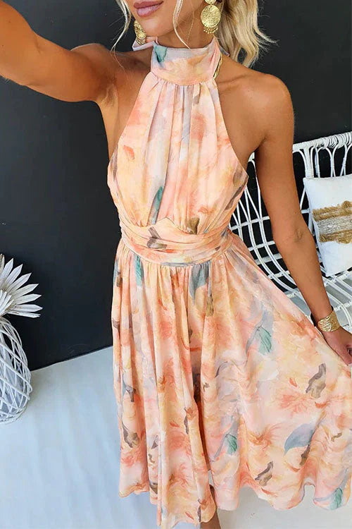 Toad Road | Elegant Watercolour Maxi Dress for Summer