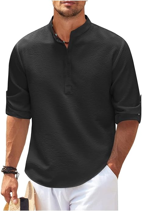 Marvin | Men’s Casual Shirt - Relaxed Fit - Lightweight Cotton - Versatile Style - Image 3