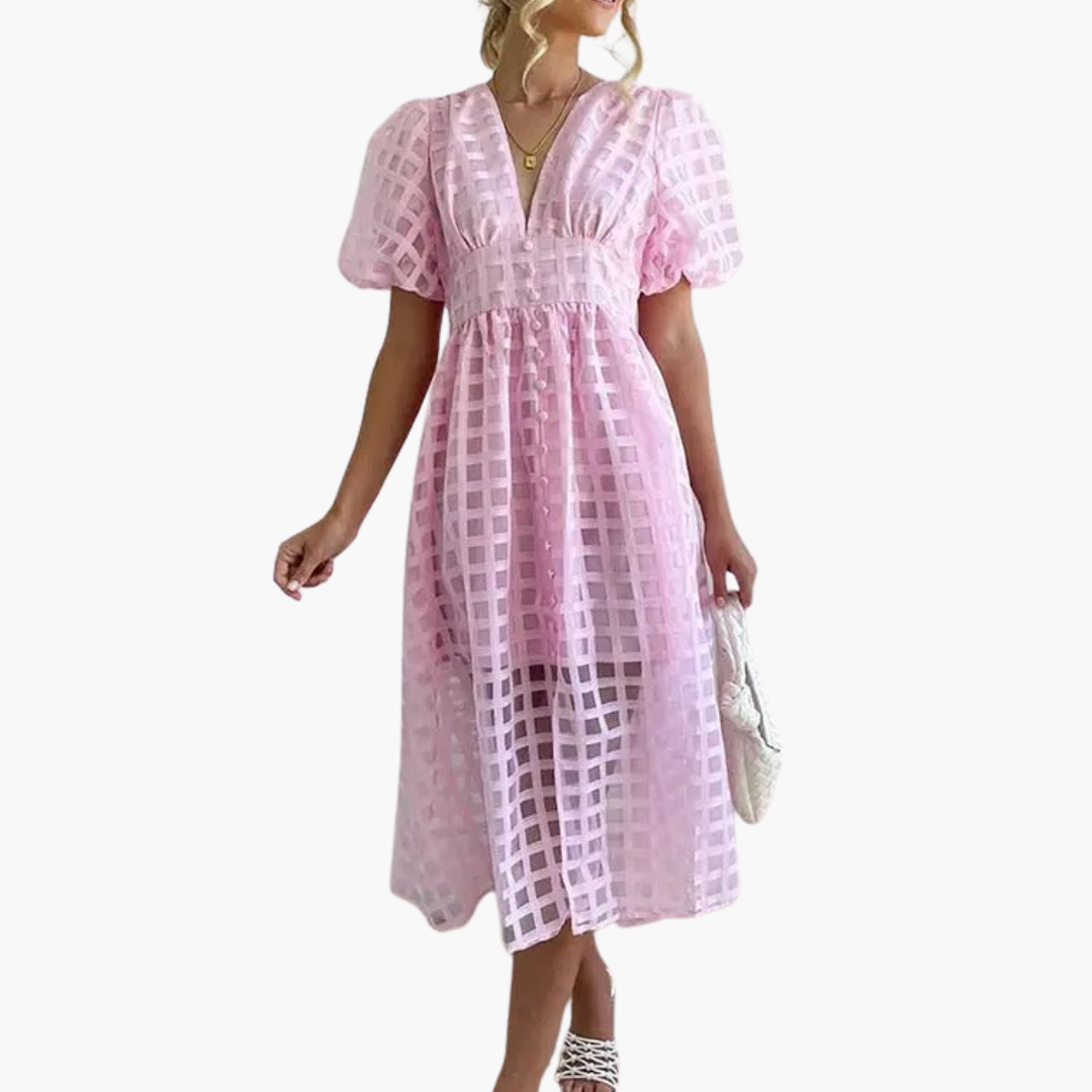 Liliana | Elegant Summer Midi Dress for Effortless Style - Image 8