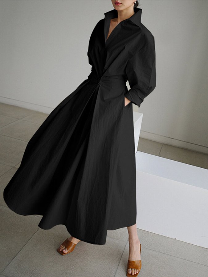 Kimberly | Chic Midi Dress with Button Closure