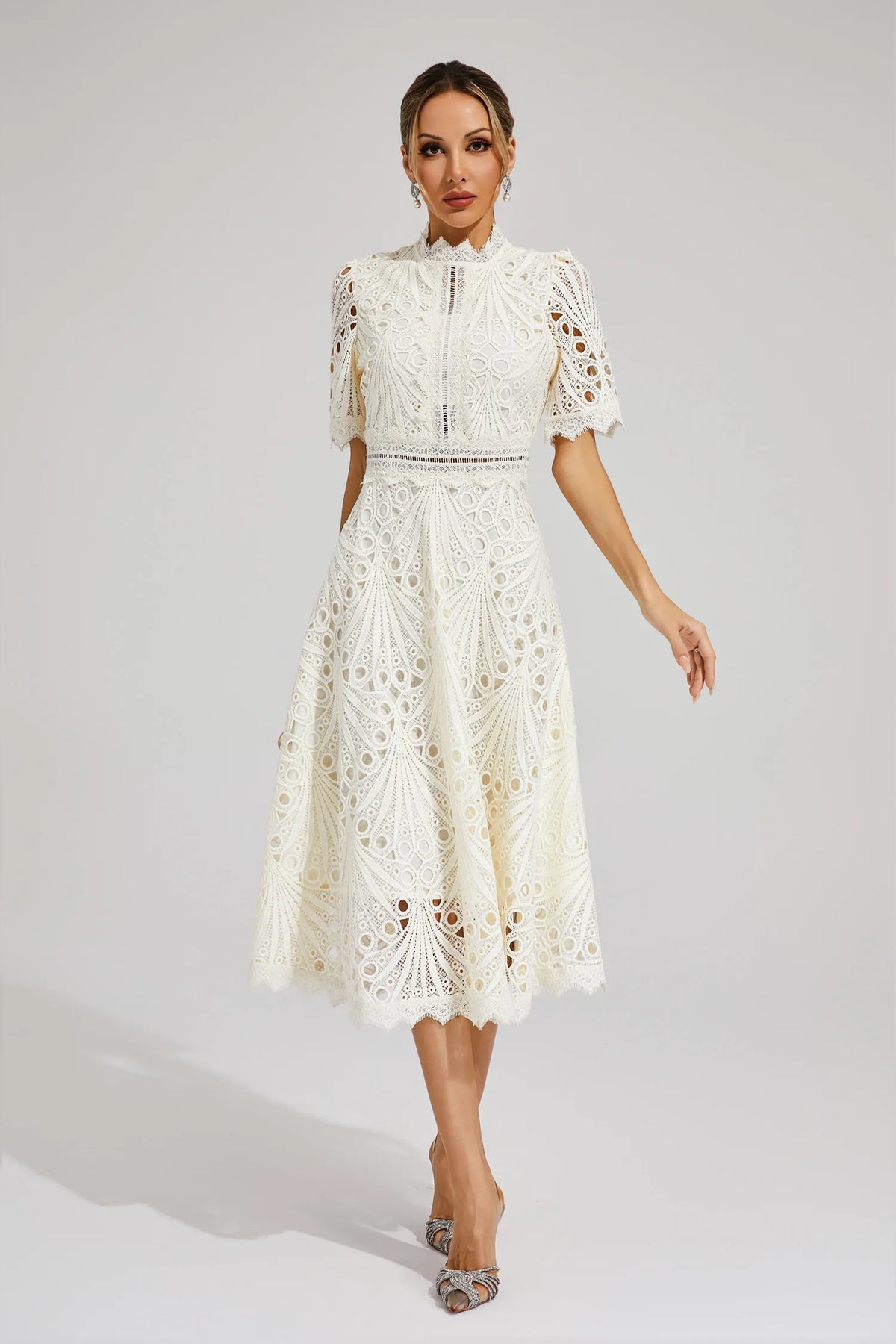 Toad Road | Elegant Lace Midi Dress