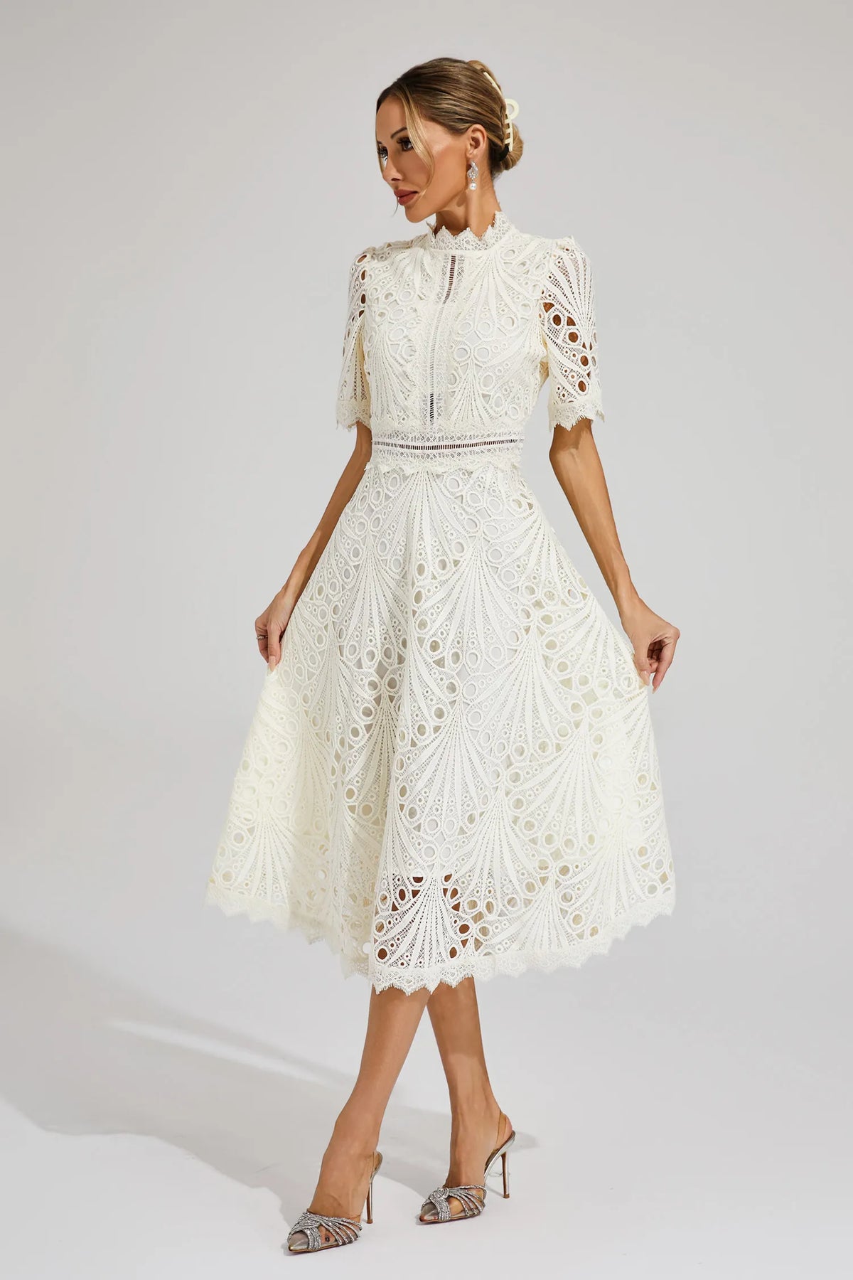 Toad Road | Elegant Lace Midi Dress