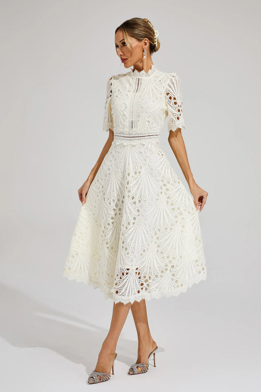 Toad Road | Elegant Lace Midi Dress