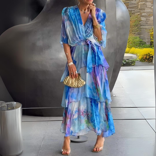 Nicolette | Elegant V-Neck Dress for Any Occasion - Image 1