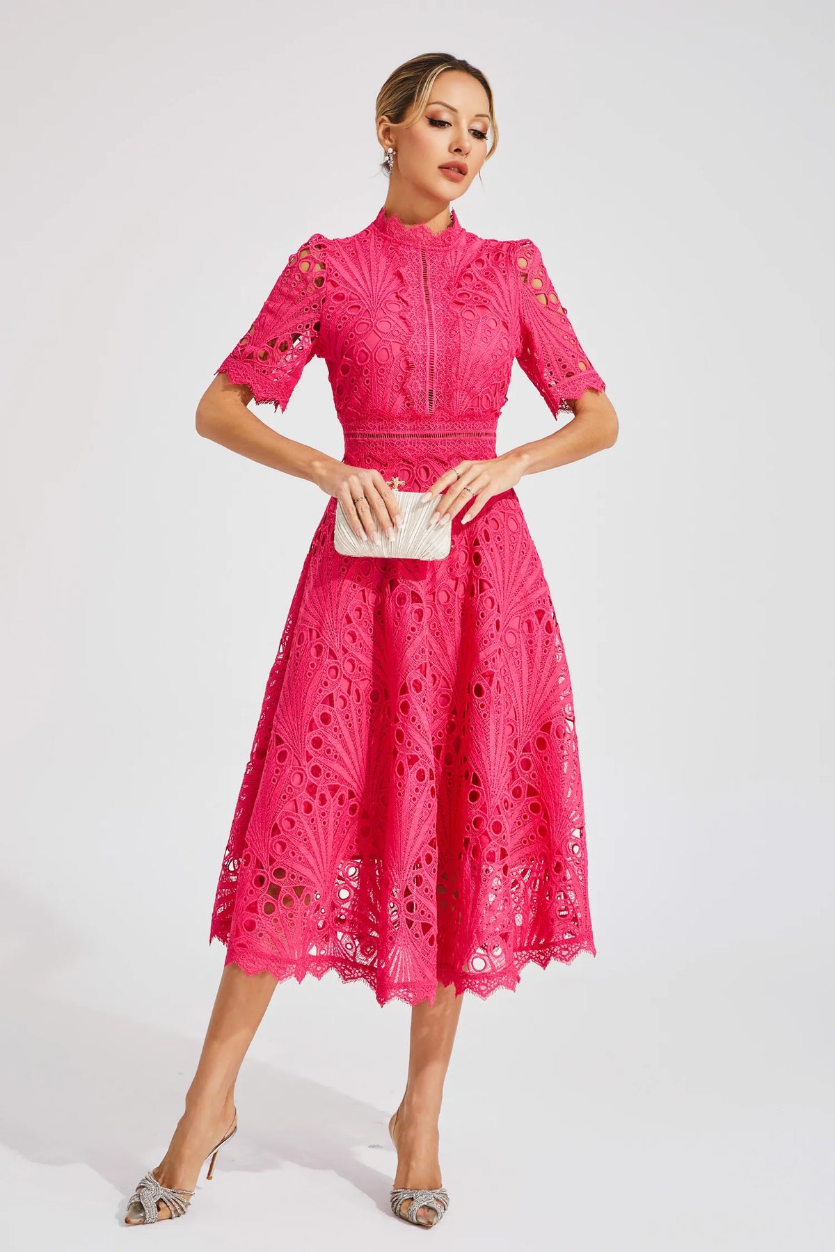 Toad Road | Elegant Lace Midi Dress