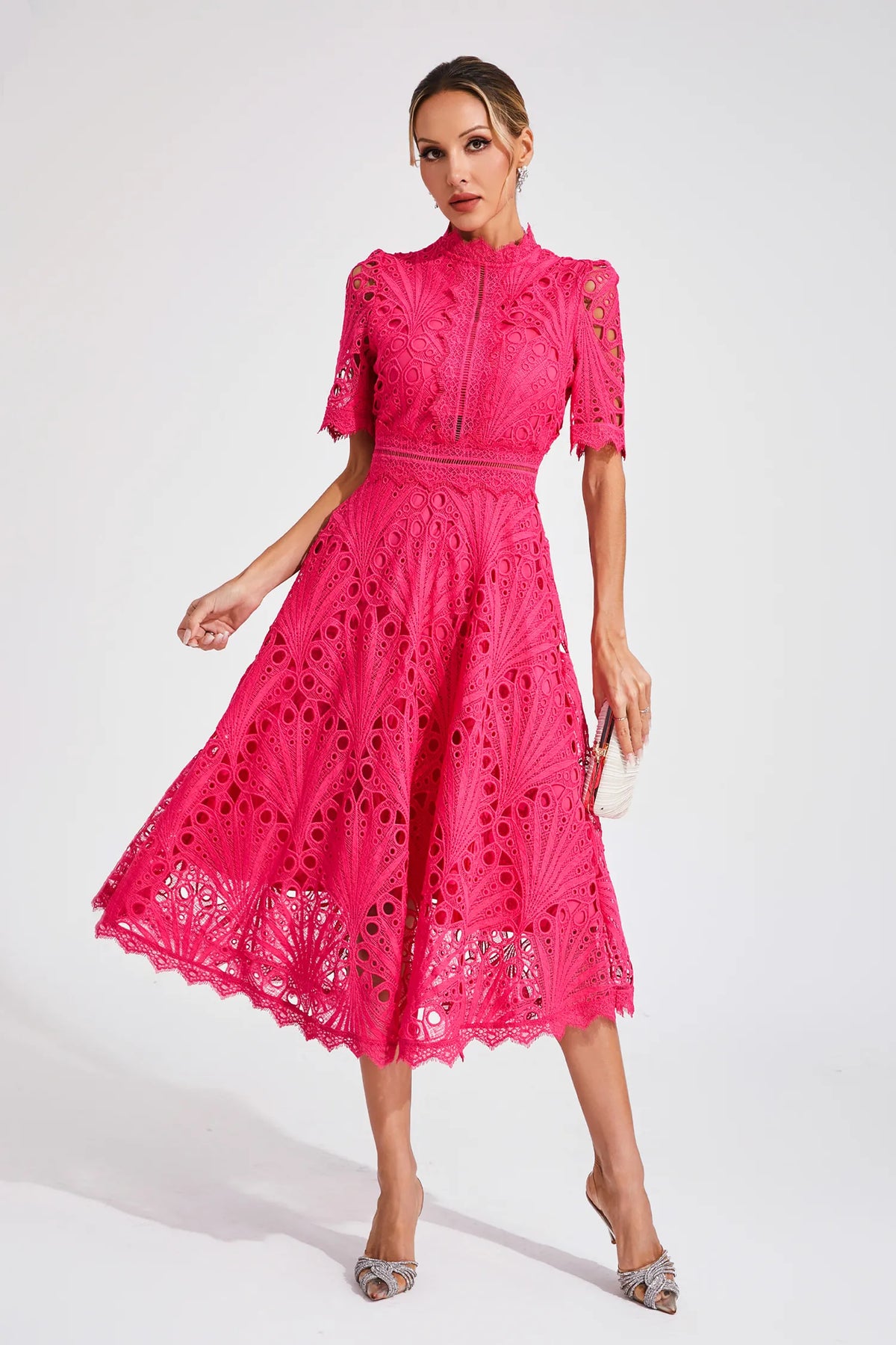 Lexi | Elegant Lace Midi Dress for Women - Image 3