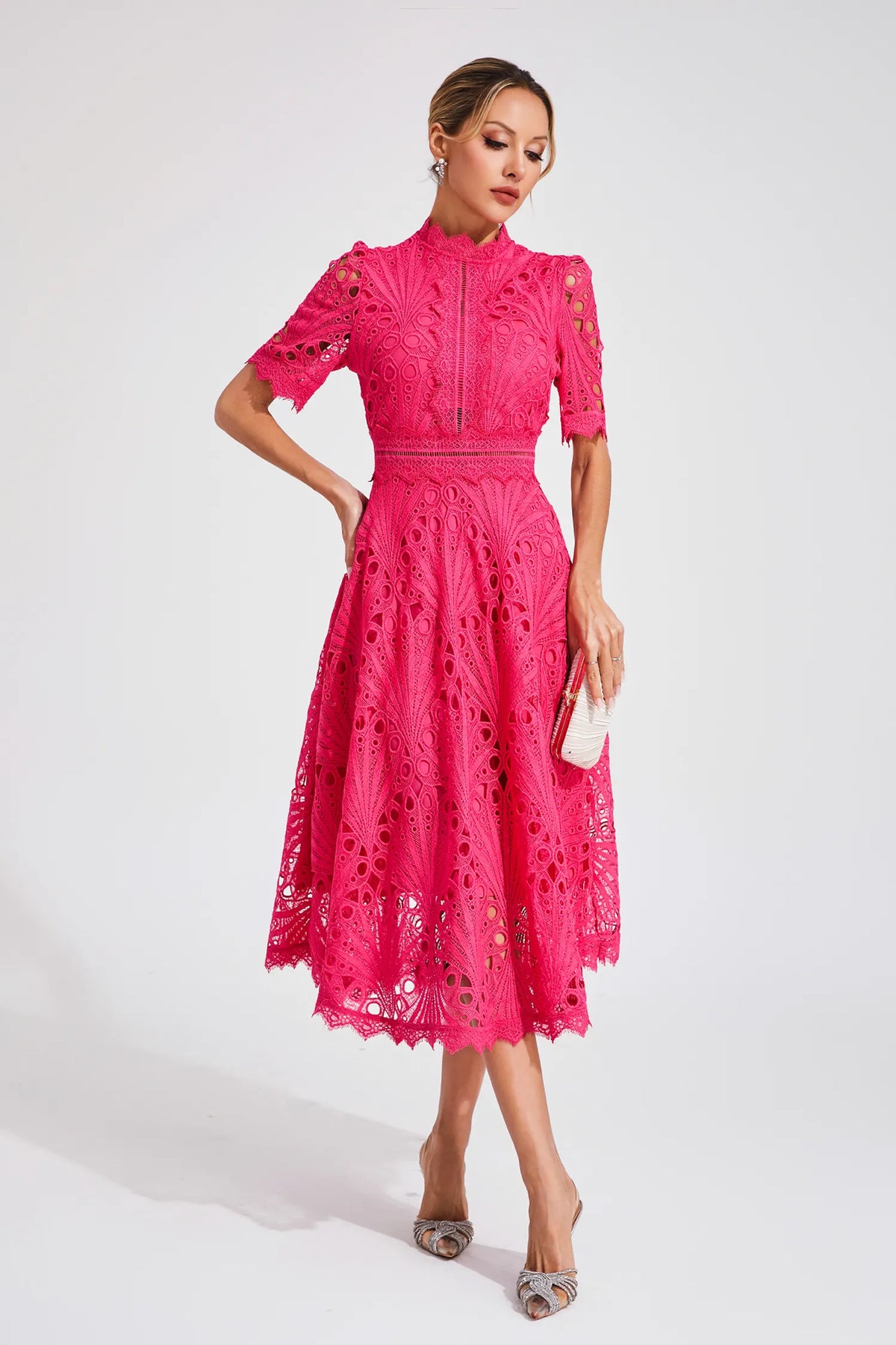 Toad Road | Elegant Lace Midi Dress