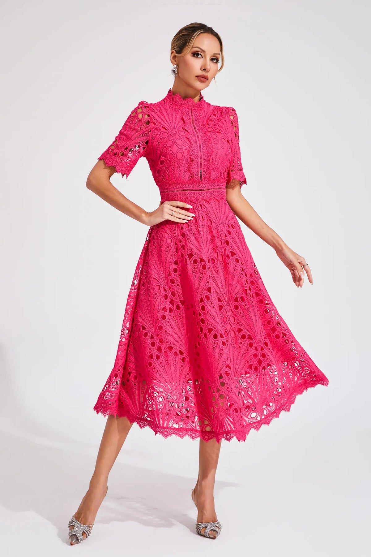 Toad Road | Elegant Lace Midi Dress