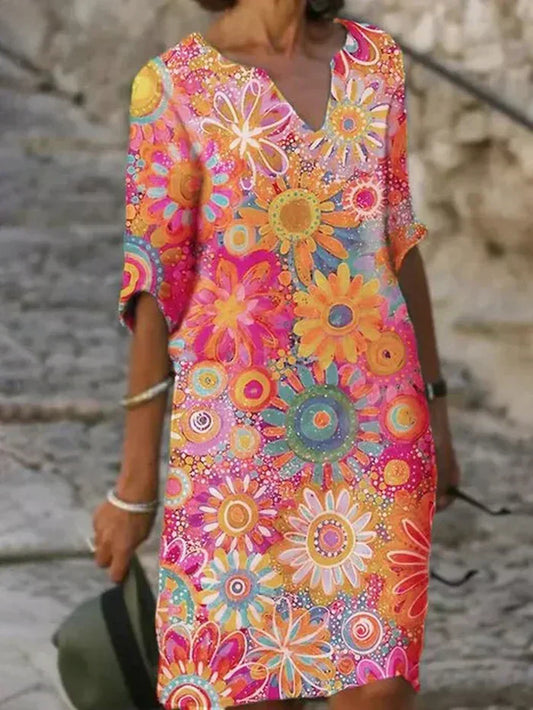 Felicia | Floral Radiant Dress - Vibrant and Stylish Elegance - Image 1
