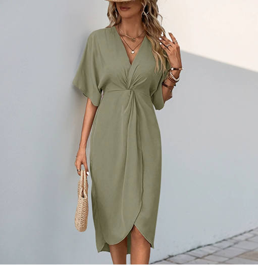 Harper | Wrap Dress with V-Neckline for Women