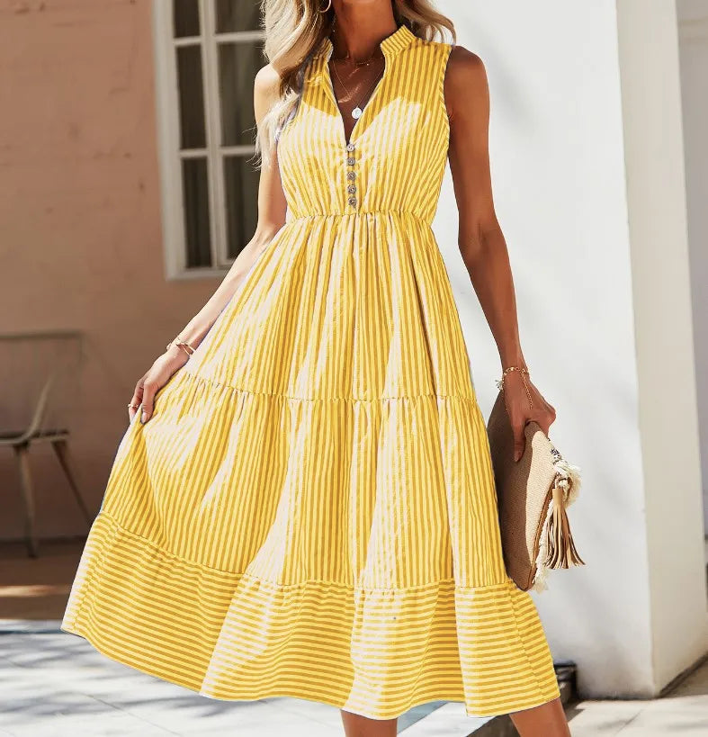 Mary | Stylish Striped Sleeveless Dress for Summer - Image 5