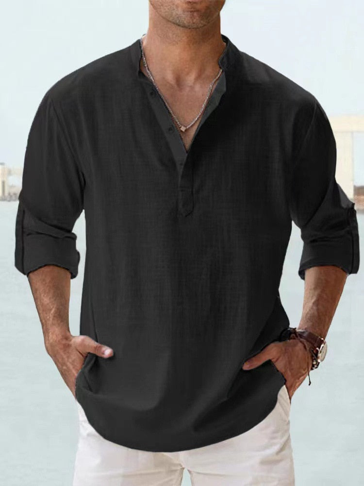 Clark | Casual Linen Shirt for Men – Relaxed Fit – Breathable and Stylish - Image 3