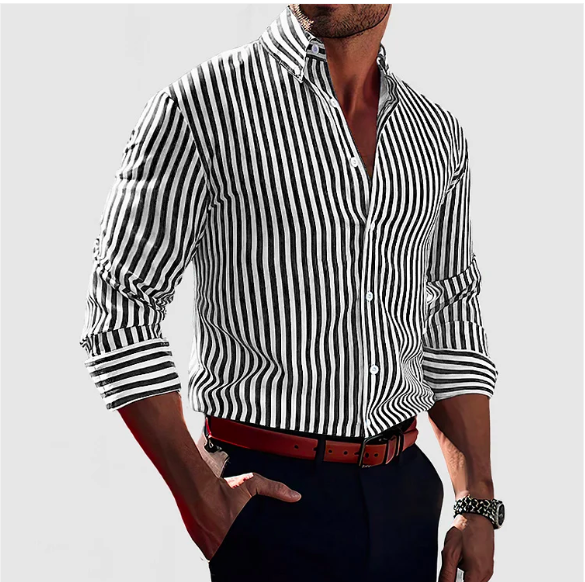 James | Chic Striped Button Shirt