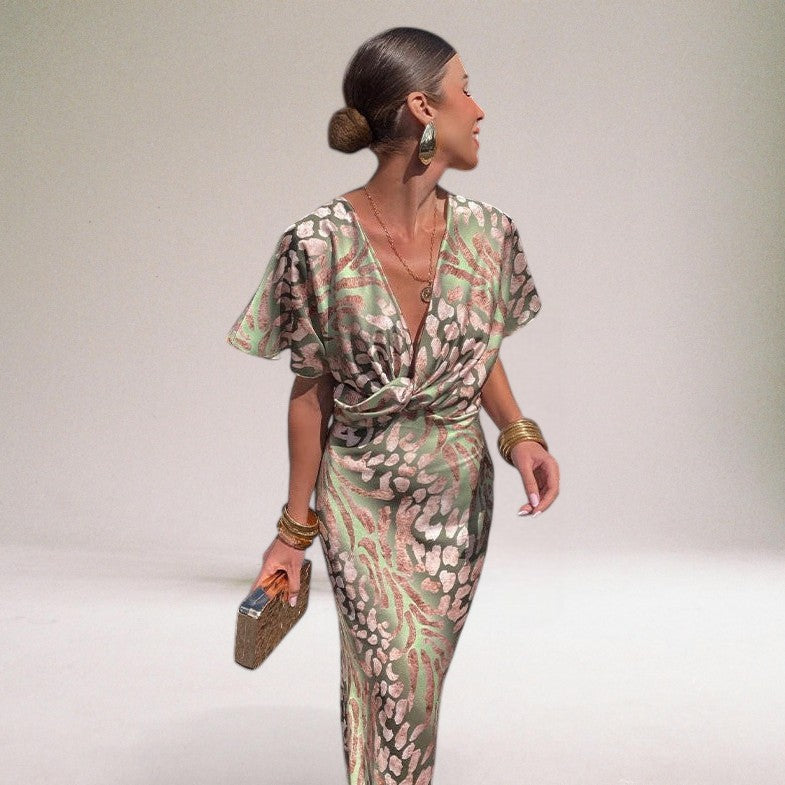 Toad Road | Elegant Maxi Dress with Unique V-neck