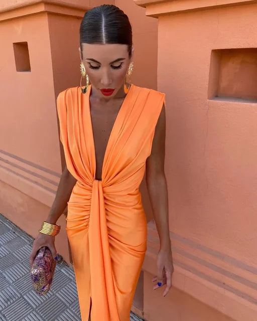 Toad Road | Elegant Pleated Maxi Dress