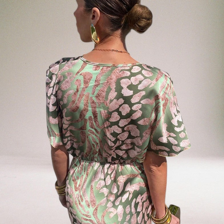 Toad Road | Elegant Maxi Dress with Unique V-neck