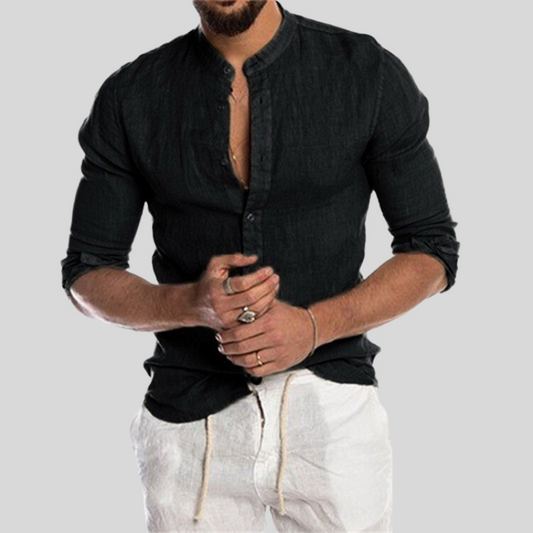 Olivia johnsen | 100% Linen Long Sleeve Lightweight Casual Shirt - Image 8