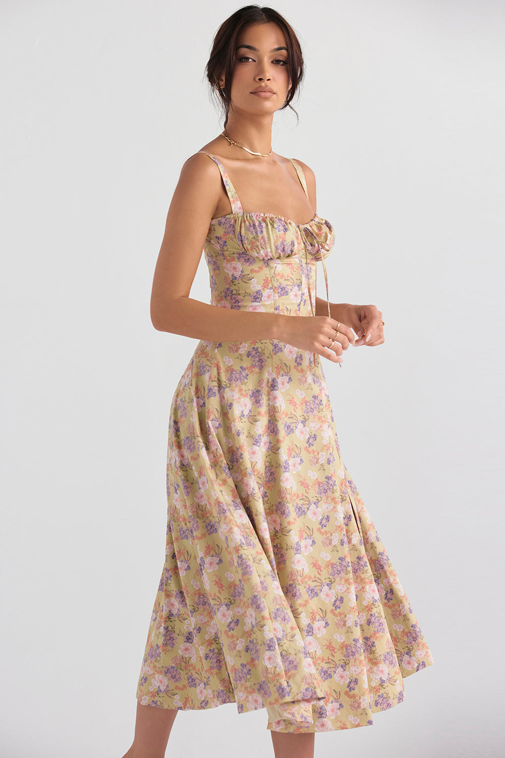 Sally | Spring Dress - Floral Print Party Dress