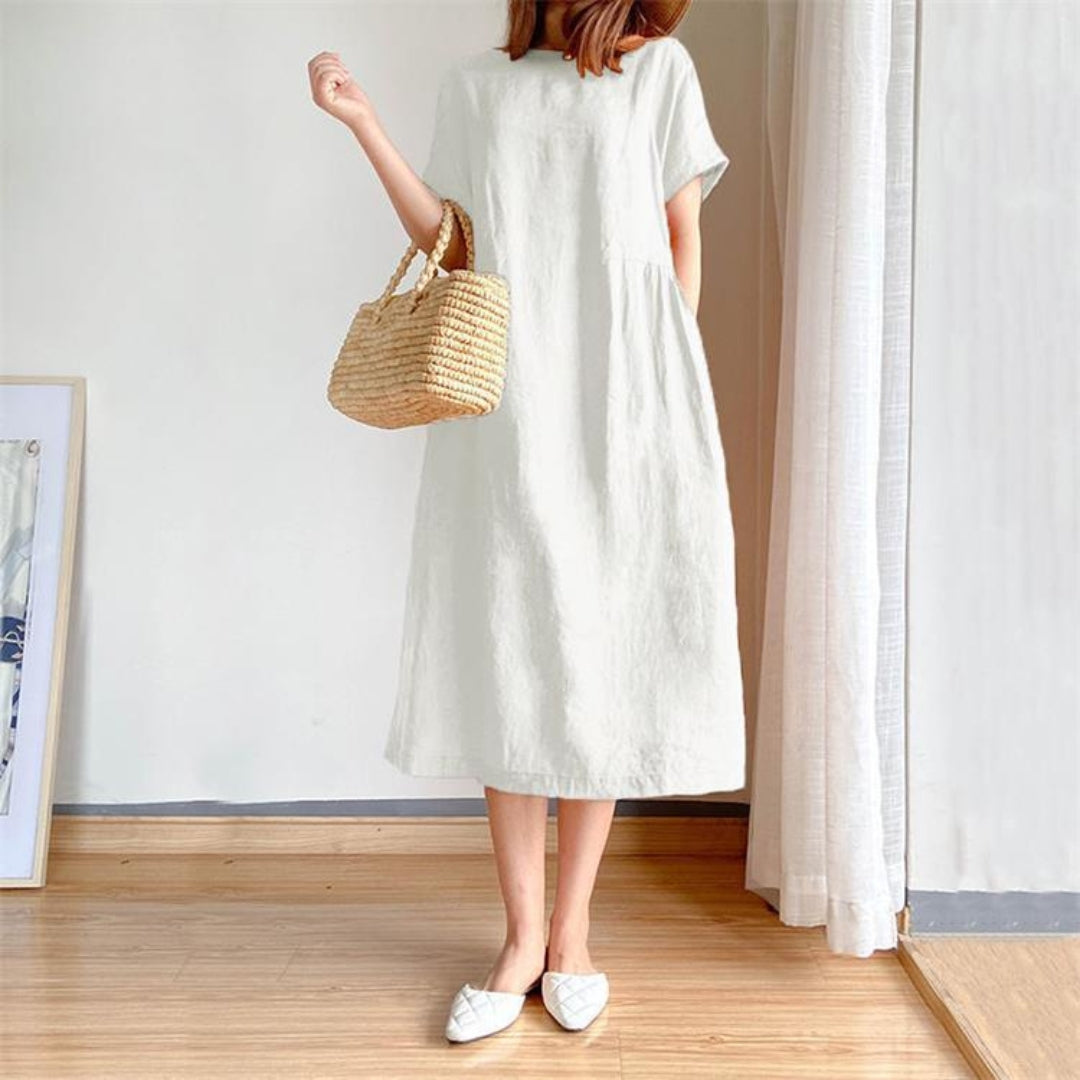 Erica | Ladies elegant short sleeve summer dress - Image 2