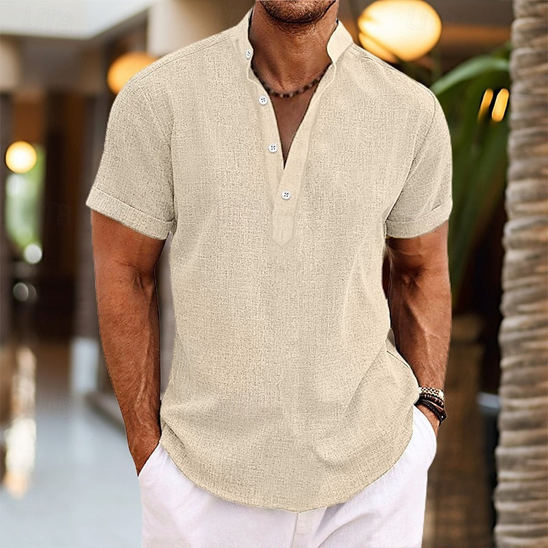 Archie | Lightweight Linen Short Sleeve Shirt for Men - Image 6